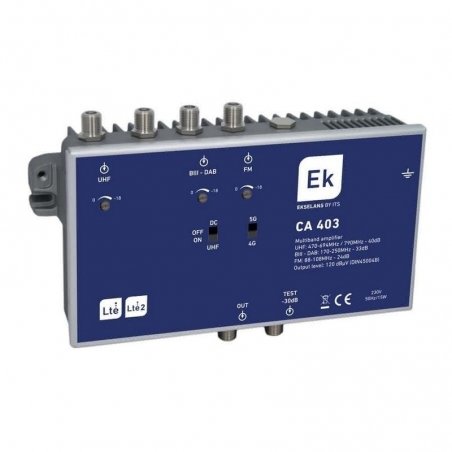 Central alta potencia 3 IN FM/BIII-DAB/UHF 40dB/120dBuV de Ekselans (ref. 62009)
