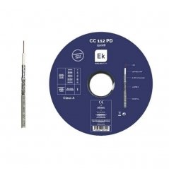 Cable coaxial 6,7mm conductor CCS 1mm 112 hilos Lámina pegada PVC CPR DEca 100m de Ekselans (ref. 151028)