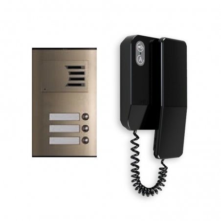 Kit de portero Compact S2 con telefonillo Neos negro 4+N 3/L