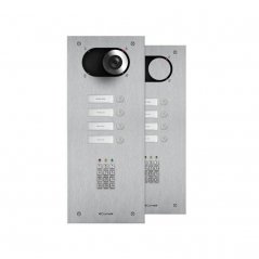 Placa de portero/videoportero Switch 4 pulsadores con acceso numérico Simplebus/VIP de Comelit