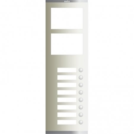 Placa Compact S5 de 8 pulsadores 1 columna con 2 Tarjeteros de Auta (ref. 652518)