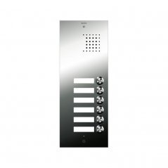 Placa de portero Inox S4 6 pulsadores 1 columna 2 hilos de Auta (ref. 691416)