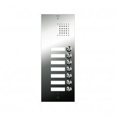 Placa de portero Inox S4 7 pulsadores 1 columna 2 hilos de Auta (ref. 691417)