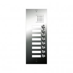 Placa de portero Inox S4 8 pulsadores 1 columna 2 hilos de Auta (ref. 691418)