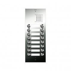 Placa de portero Inox S4 16 pulsadores 2 columnas 2 hilos de Auta (ref. 691428)