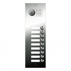 Placa de videoportero Inox S5 9 pulsadores 1 columna 2 hilos de Auta (ref. 697519)