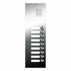 Placa de portero Inox S5 9 pulsadores 1 columna No Coax de Auta (ref. 781519)