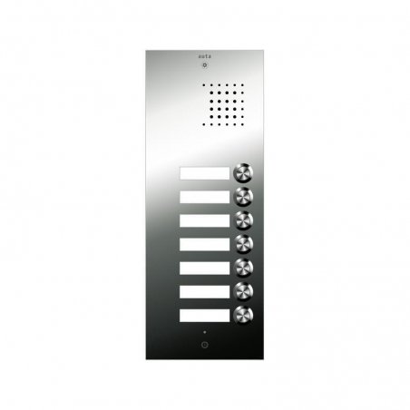 Placa de portero Inox S4 7 pulsadores 1 columna 4+N de Auta (ref. 941417)