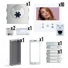 Kit de videoportero Skyline con monitor VEO-XL Wi-Fi DUOX PLUS 10/L | Fermax