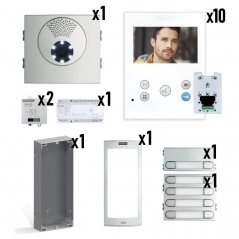 Kit de videoportero Skyline con monitor VEO-XS DUOX PLUS 10/L | Fermax
