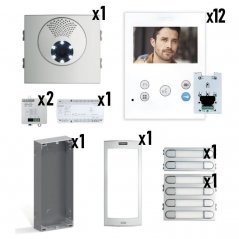 Kit de videoportero Skyline con monitor VEO-XS DUOX PLUS 12/L | Fermax