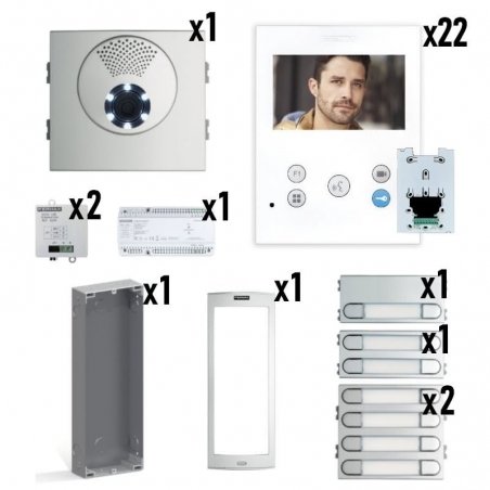 Kit de videoportero Skyline con monitor VEO-XS DUOX PLUS 22/L | Fermax