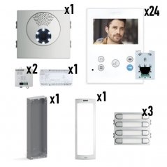 Kit de videoportero Skyline con monitor VEO-XS DUOX PLUS 24/L | Fermax