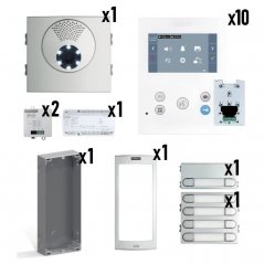 Kit de videoportero Skyline con monitor VEO-XS Wi-Fi DUOX PLUS 10/L | Fermax